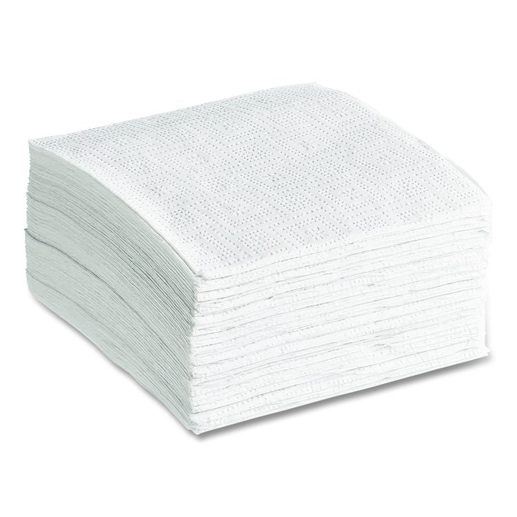 100% Recycled Napkins, 1-Ply, 11.5 x 12.5, White, 250/Pack