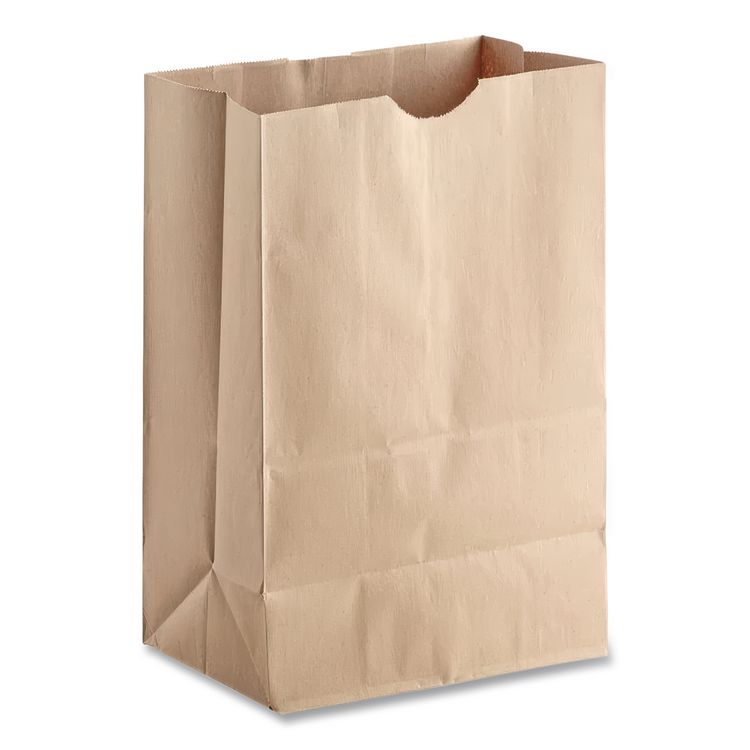 Grocery Paper Bags, 1/6 BBL Size, Extra Heavy-Duty, 75# Basis Weight, 12" x 7" x 17", Kraft, 400/Bundle