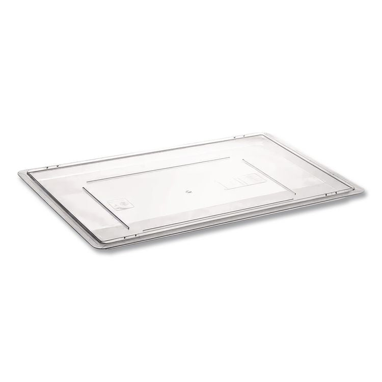 Food/Tote Box Lids, 26 x 18, Clear, Plastic
