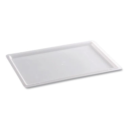 Food/Tote Box Lids, 26 x 18, White, Plastic