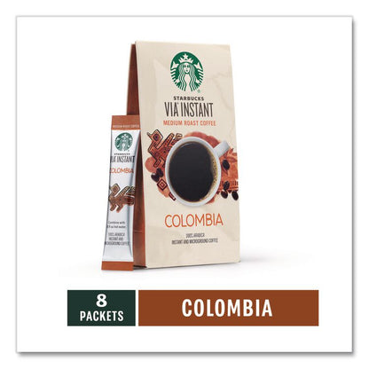 VIA Ready Brew Coffee, Colombia, 1.4 oz Packet, 8/Pack, 12 Packs/Carton