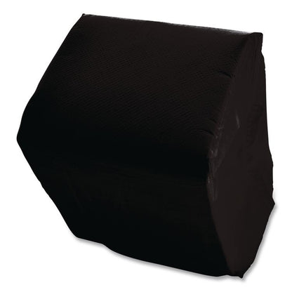 Cocktail Napkins, 1-Ply, 9 x 9, Black, 4,000/Carton