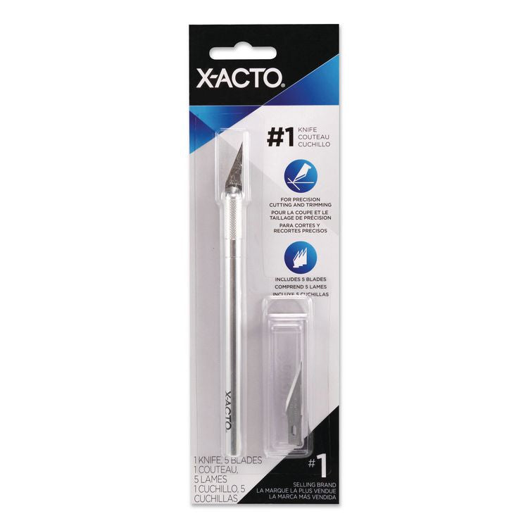 No. 1 Precision Knife, 1 Knife with 5 Blades/Pack
