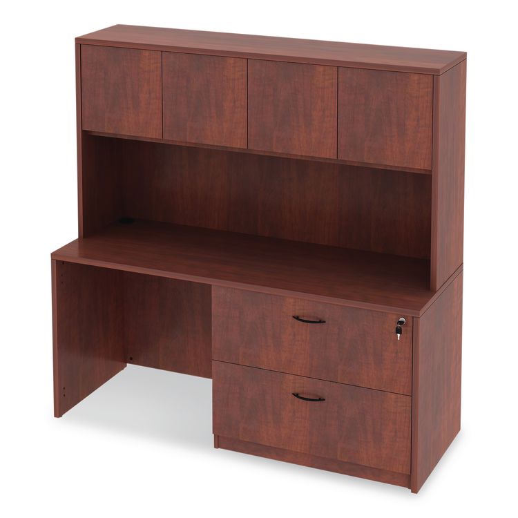 Alera Valencia Series Lateral File, 2 Legal/Letter-Size File Drawers, Medium Cherry, 34" x 22.75" x 29.5"