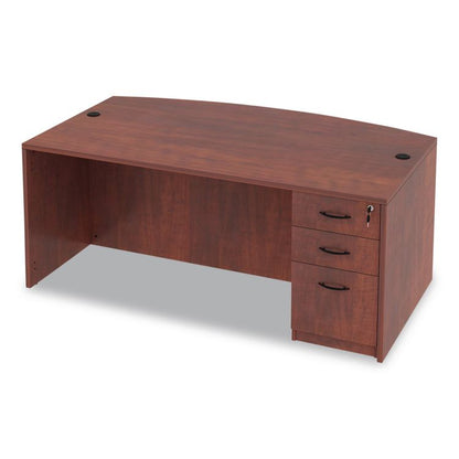 Alera Valencia Series Full Pedestal File, Left/Right, 3-Drawers Box/Box/File, Legal/Letter, Medium Cherry, 15.63"x20.5"x28.5"