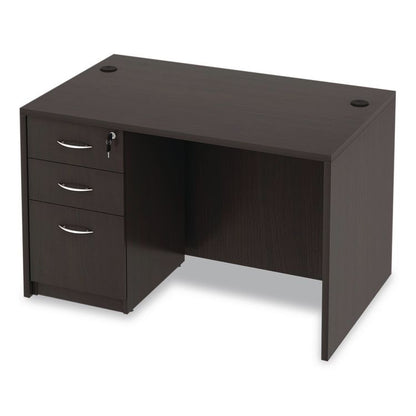 Alera Valencia Series Straight Front Desk Shell, 47.25" x 29.5" x 29.63", Espresso