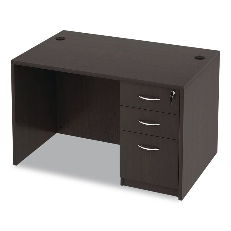 Alera Valencia Series Straight Front Desk Shell, 47.25" x 29.5" x 29.63", Espresso