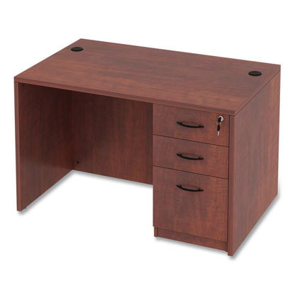 Alera Valencia Series Straight Front Desk Shell, 47.25" x 29.5" x 29.63", Medium Cherry