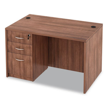 Alera Valencia Series Straight Front Desk Shell, 47.25" x 29.5" x 29.63", Modern Walnut