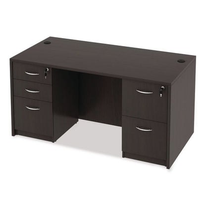 Alera Valencia Series Straight Front Desk Shell, 59.13" x 29.5" x 29.63", Espresso