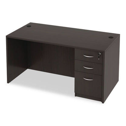 Alera Valencia Series Straight Front Desk Shell, 59.13" x 29.5" x 29.63", Espresso