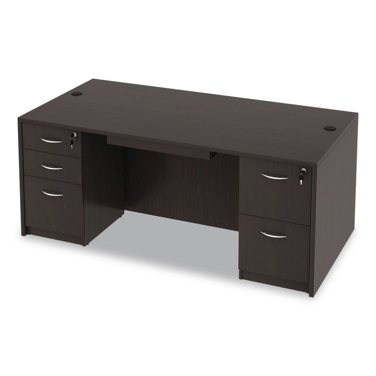 Alera Valencia Series Straight Front Desk Shell, 71" x 35.5" x 29.63", Espresso
