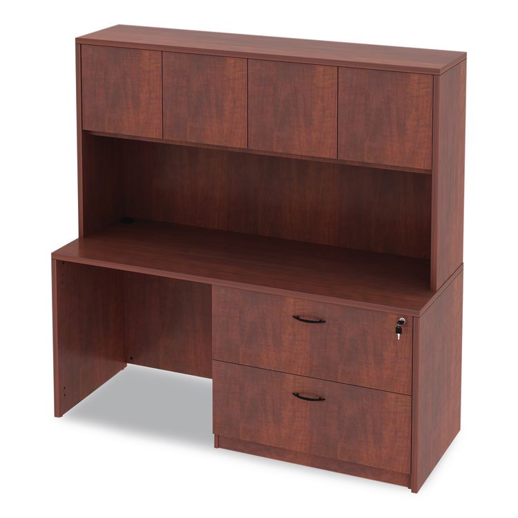 Alera Valencia Series Credenza Shells, 65w x 23.6d x 29.5h, Medium Cherry