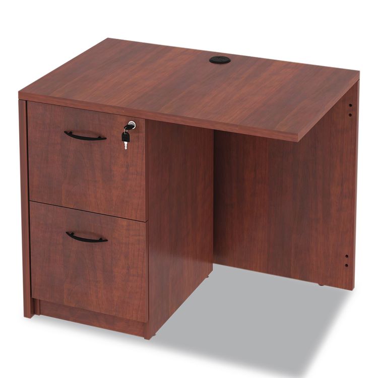 Alera Valencia Series Reversible Return/Bridge Shell, 35w x 23.63d x 29.5h, Medium Cherry