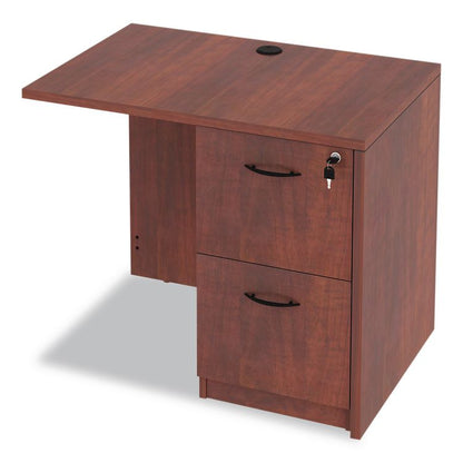 Alera Valencia Series Reversible Return/Bridge Shell, 35w x 23.63d x 29.5h, Medium Cherry
