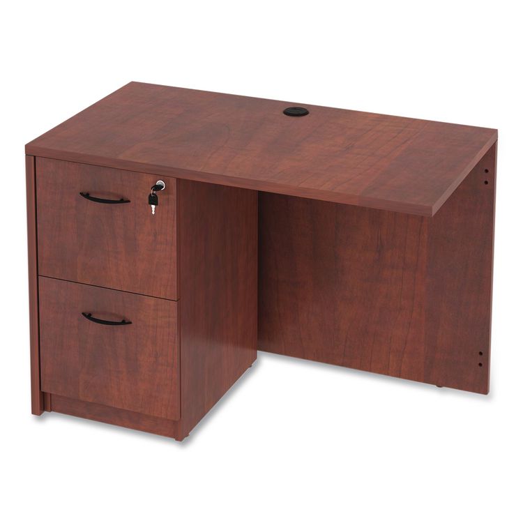 Alera Valencia Series Reversible Return/Bridge Shell, 42w x 23.63d x 29.5h, Medium Cherry