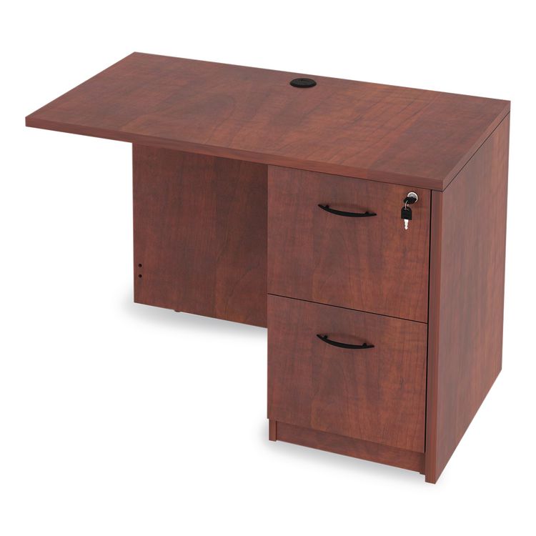 Alera Valencia Series Reversible Return/Bridge Shell, 42w x 23.63d x 29.5h, Medium Cherry