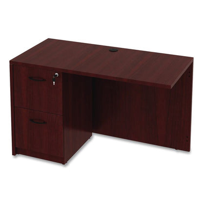 Alera Valencia Series Reversible Return/Bridge Shell, 47.25w x 23.63d x 29.5h, Mahogany