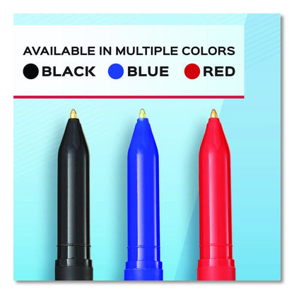 Write Bros. Ballpoint Pen, Stick, Medium 1 mm, Black Ink, Black Barrel, 8/Pack