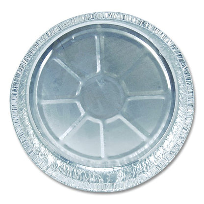 Round Aluminum Containers, 32 oz, 9.03" Diameter x 1.25" h, Silver, 500/Carton
