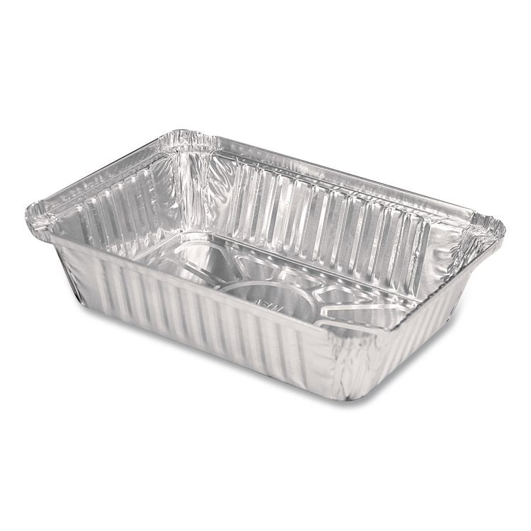 Aluminum Oblong Pan, 1.5 lb, 5.13 x 7.06 x 1.69, Silver, 500/Carton