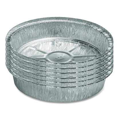 Round Aluminum Container, 24 oz., 7" Diameter, Silver, 500/Carton