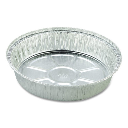 Round Aluminum Container, 24 oz., 7" Diameter, Silver, 500/Carton