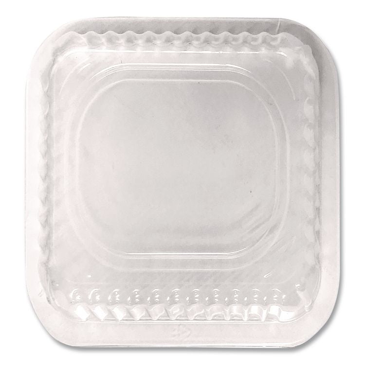 Plastic Dome Lid, 8.25 x 8.25 x 1.5, Clear, 500/Carton