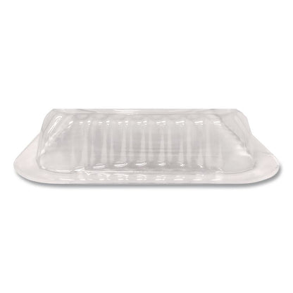 Plastic Dome Lid, Rectangle, Fits 1 lb Oblong Pan 2060, Clear, 500/Carton