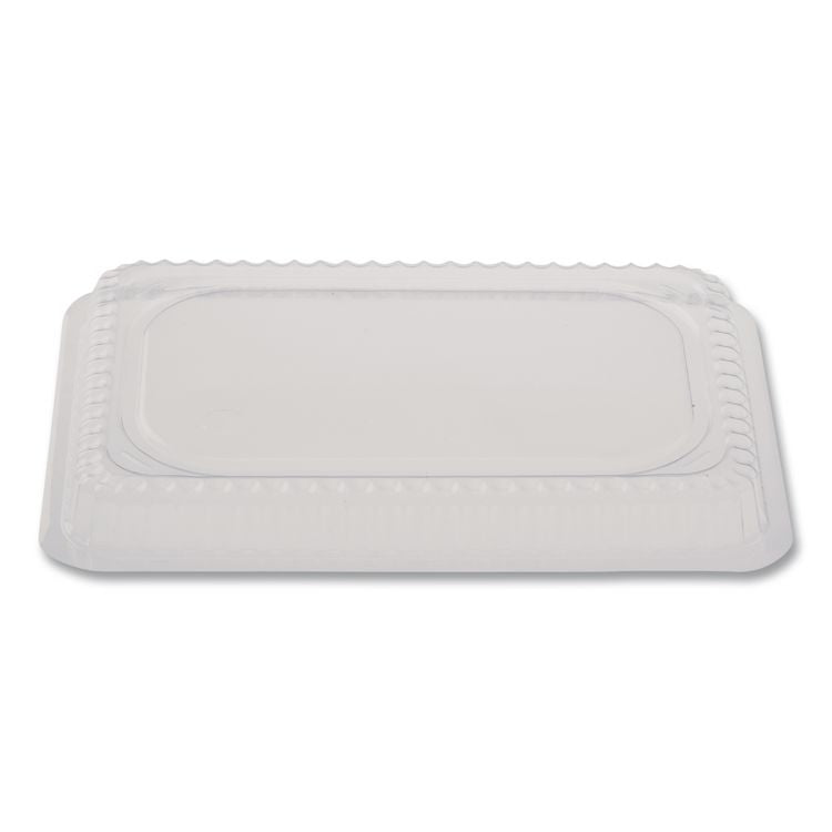 Plastic Dome Lid, Rectangle, Fits 1 lb Oblong Pan 2060, Clear, 500/Carton