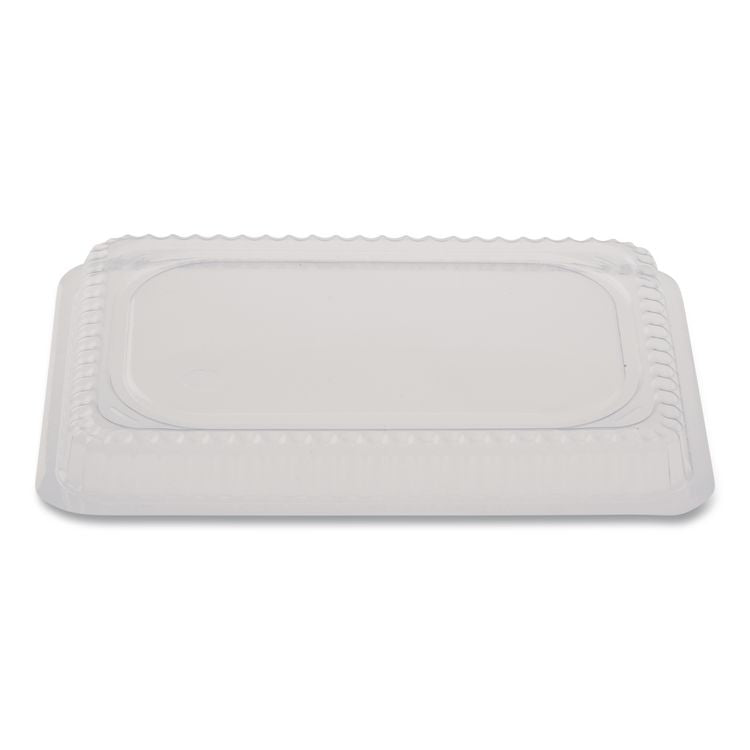 Plastic Dome Lids, Fits 1 lb Oblong Pan, Clear, 1,000/Carton
