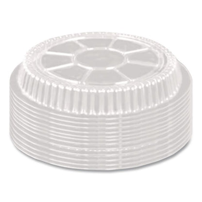 Plastic Dome Lids, Fits Round Pan 2047, 7" Diameter x 0.88" h, Clear, 500/Carton
