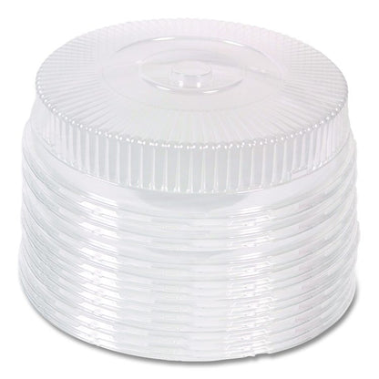 Round Plastic Dome Lid, Embossed, Fits 212/213, 16" Diameter, Clear, 25/Carton