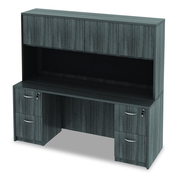 Alera Valencia Series Credenza Shell, 70.88w x 23.63d x 29.5h, Gray
