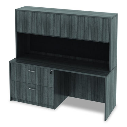 Alera Valencia Series Credenza Shell, 70.88w x 23.63d x 29.5h, Gray