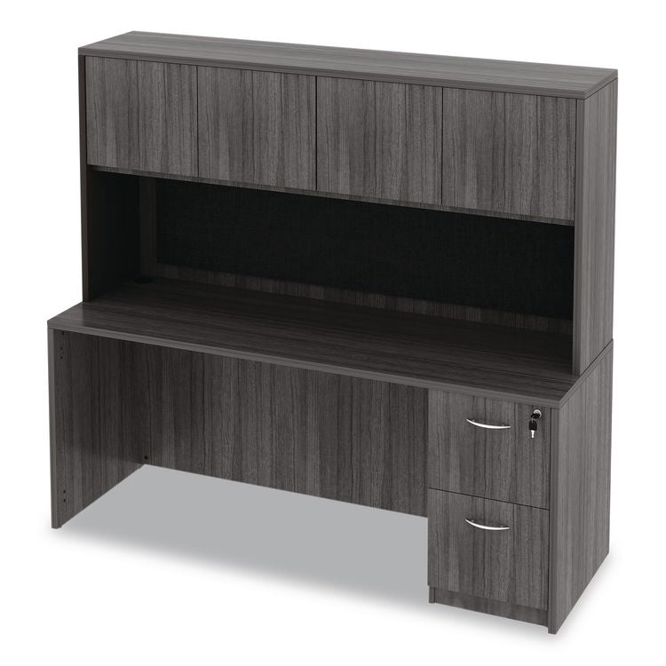 Alera Valencia Series Credenza Shell, 70.88w x 23.63d x 29.5h, Gray