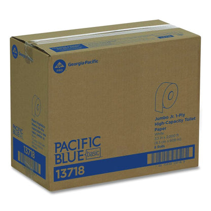 acclaim Jumbo Jr. Bath Tissue Roll, Septic Safe, 1-Ply, 3.5" x 2,000 ft, White, 8 Rolls/Carton