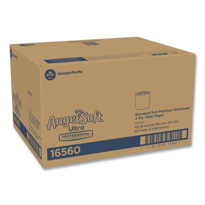 Angel Soft ps Ultra Two-Ply Premium Bathroom Tissue, Septic-Safe, White, 400 Sheets/Roll, 60 Rolls/Carton