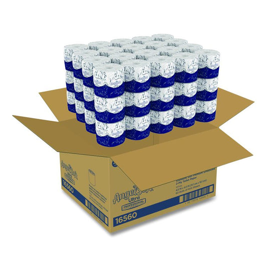 Angel Soft ps Ultra Two-Ply Premium Bathroom Tissue, Septic-Safe, White, 400 Sheets/Roll, 60 Rolls/Carton