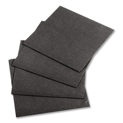 Embossed Beverage Napkins, 1-Ply, 10 x 10, Black, 1,000/Carton