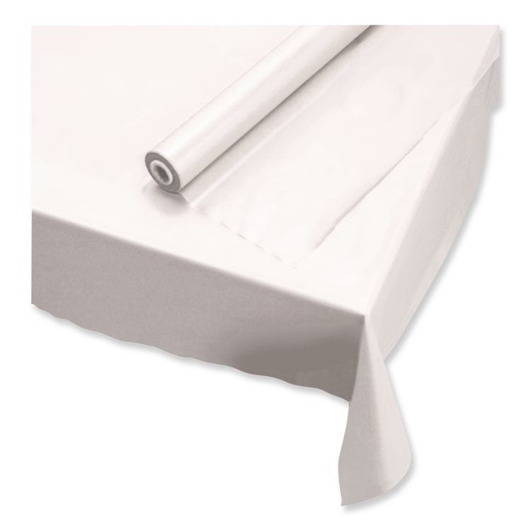 Plastic Roll Tablecover, 40" x 100 ft, White