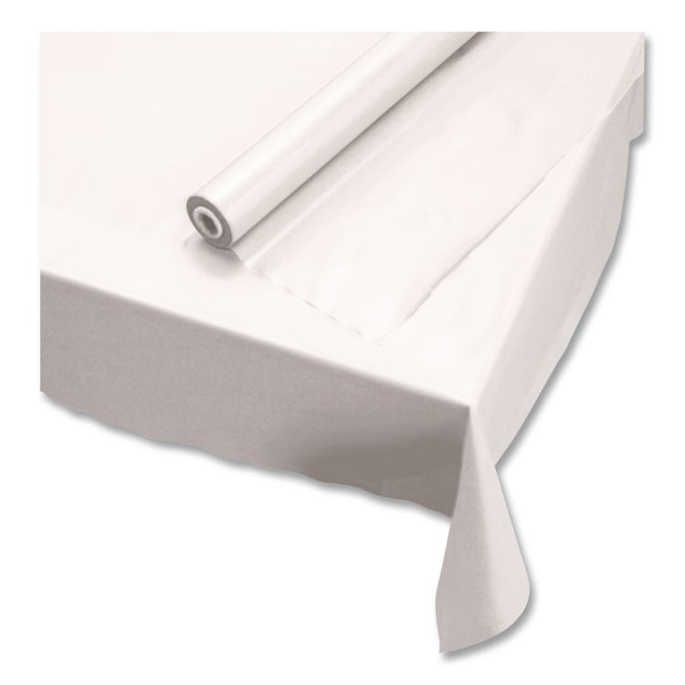 Plastic Roll Tablecover, 40" x 300 ft, White