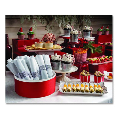 CaterWrap Cater to Go Express Cutlery Kit, Heavyweight, Fork/Knife/Napkin/Spoon, Plastic, Black, 100/Carton