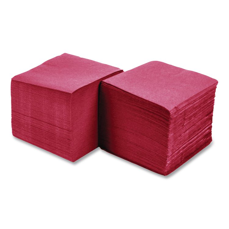 Embossed Beverage Napkins, 2-Ply, 9.5 x 9.5, Red, 1,000/Carton