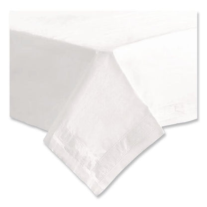 Tissue/Poly Tablecovers, 54" x 54", White, 50/Carton