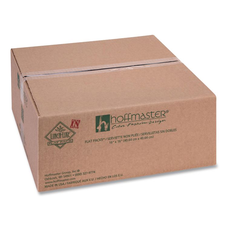 Airlaid Flat Pack Napkins, 1 Ply, 15.5 x 15.5, White, 1,000/Carton