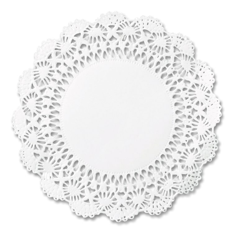 Cambridge Lace Doilies, Round, 4", White, 10,000/Carton