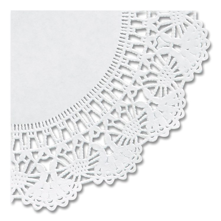 Cambridge Lace Doilies, Round, 12", White, 4,000/Carton