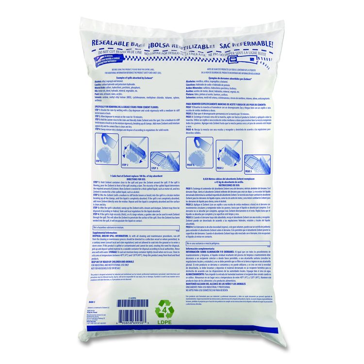 Zorbent, 6 gal, 7 lbs Bag