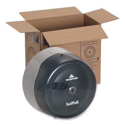 SofPull High-Capacity Center-Pull Bathroom Tissue Dispenser, 10.5 x 6.75 x 10.5, Smoke
